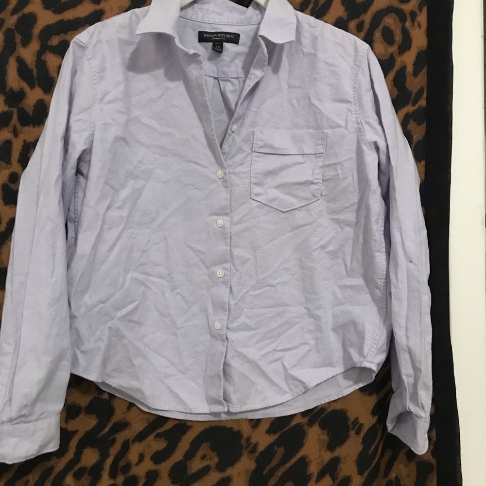 Button Down Boyfriend Shirt - Petite